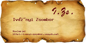 Iványi Zsombor névjegykártya