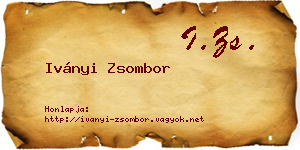 Iványi Zsombor névjegykártya